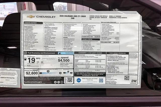 2026 Chevrolet Colorado Z71, 4WD