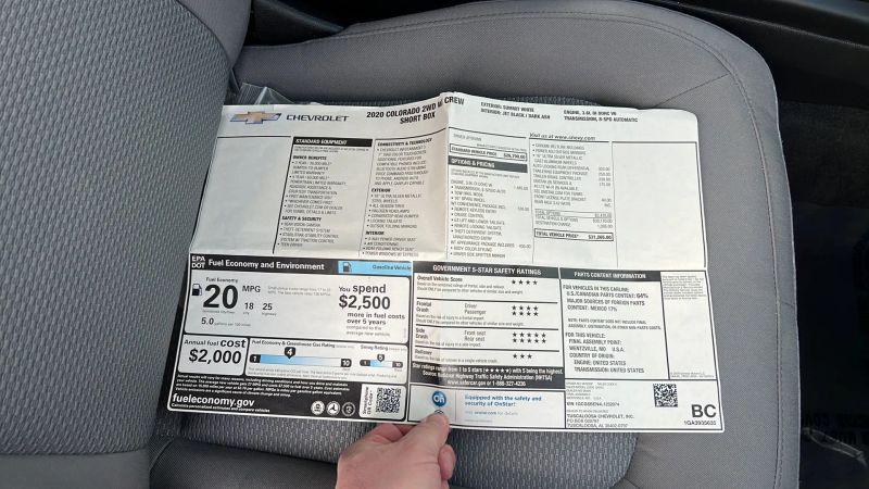 2020 Chevrolet Colorado 2WD Crew Cab Short Box WT