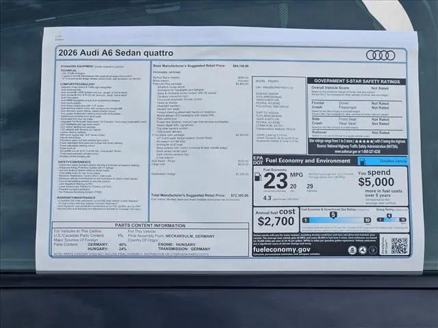2026 Audi A6 Premium Plus quattro S tronic