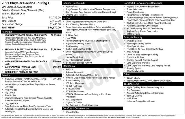 2021 Chrysler Pacifica Touring L AWD