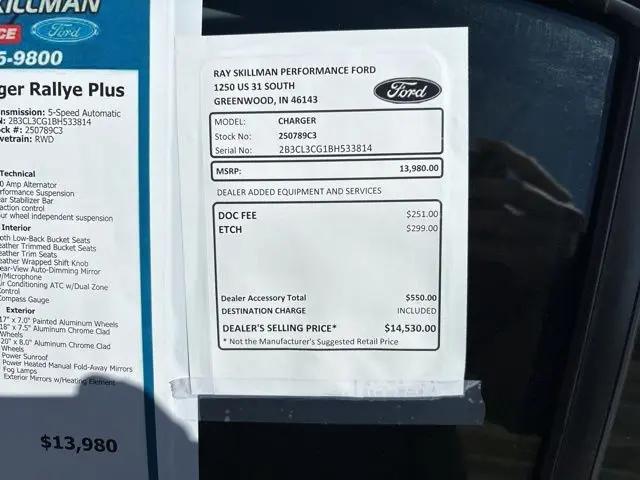 2011 Dodge Charger Rallye Plus