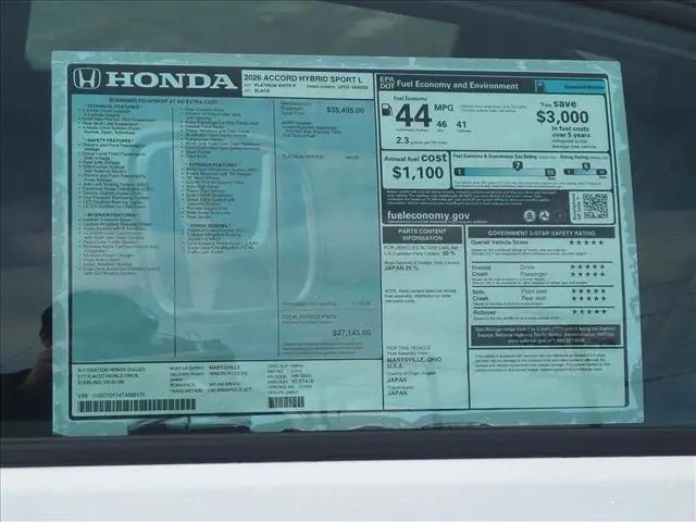 2026 Honda Accord Sedan Sport-L