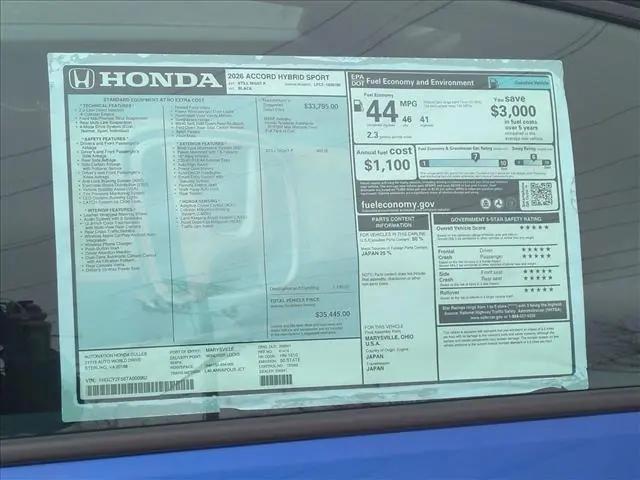 2026 Honda Accord Sedan Sport