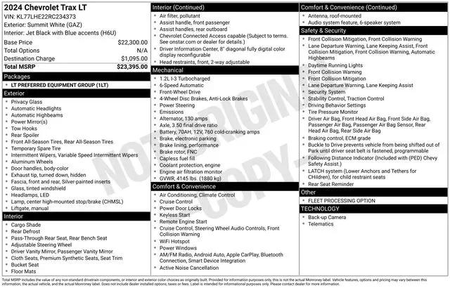 2024 Chevrolet Trax FWD LT