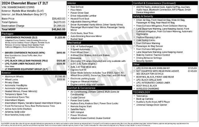 2024 Chevrolet Blazer FWD 2LT