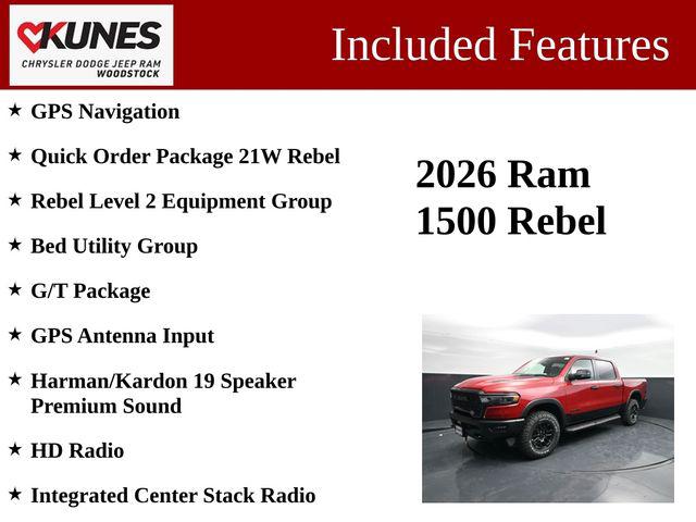 2026 RAM Ram 1500 RAM 1500 REBEL CREW CAB 4X4 57 BOX