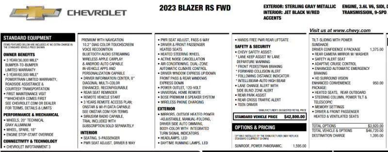 2023 Chevrolet Blazer FWD RS
