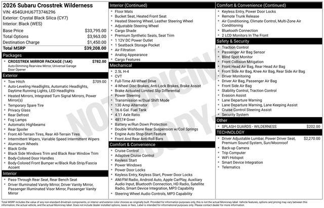 2026 Subaru Crosstrek Wilderness