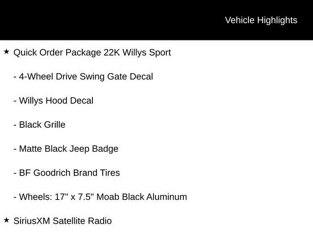 2022 Jeep Wrangler Unlimited Willys Sport 4x4