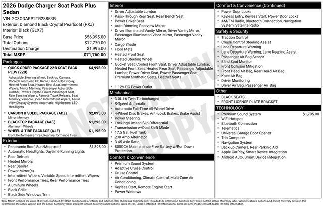 2026 Dodge Charger Daytona Scat Pack Plus 4-Door AWD