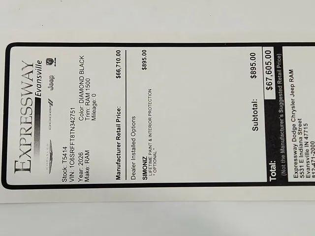 2026 Ram 1500 Big Horn Crew Cab 4x4 5'7" Box