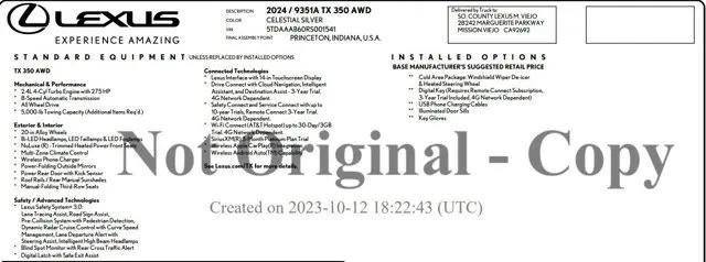 2024 Lexus TX 350 TX 350