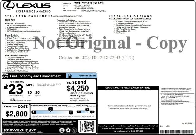 2024 Lexus TX 350 TX 350