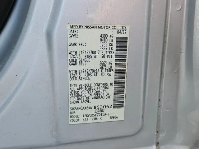 2019 Nissan 3500 SL V8