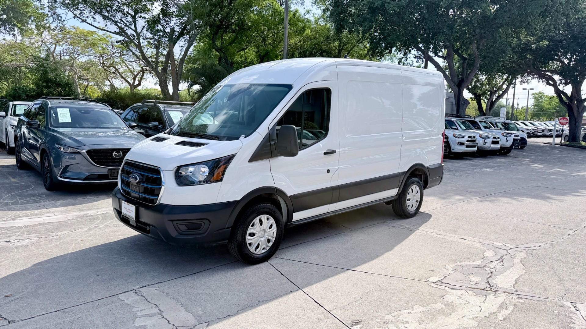 OXFORD WHITE 2022 Ford E-Transit 350 Medium Roof LB RWD Van Rear-Wheel Drive Automatic