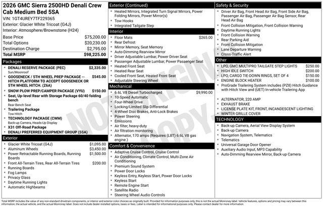 2026 GMC Sierra 2500HD Crew Cab, Standard Bed, Denali, 4WD