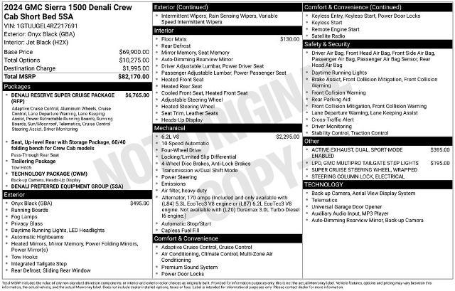 2024 GMC Sierra 1500 4WD Crew Cab Short Box Denali