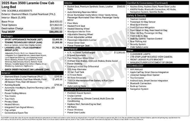 2025 Ram 3500 Laramie Crew Cab 4x4 8' Box