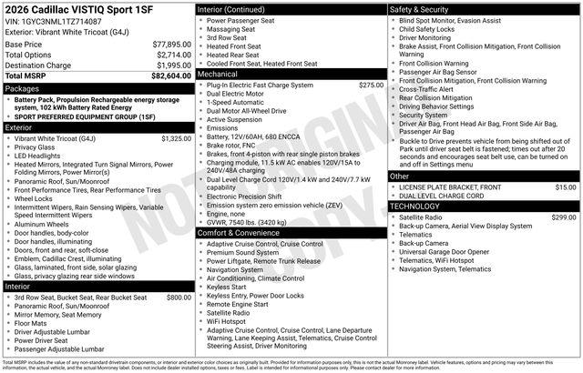 2026 Cadillac iQ Sport
