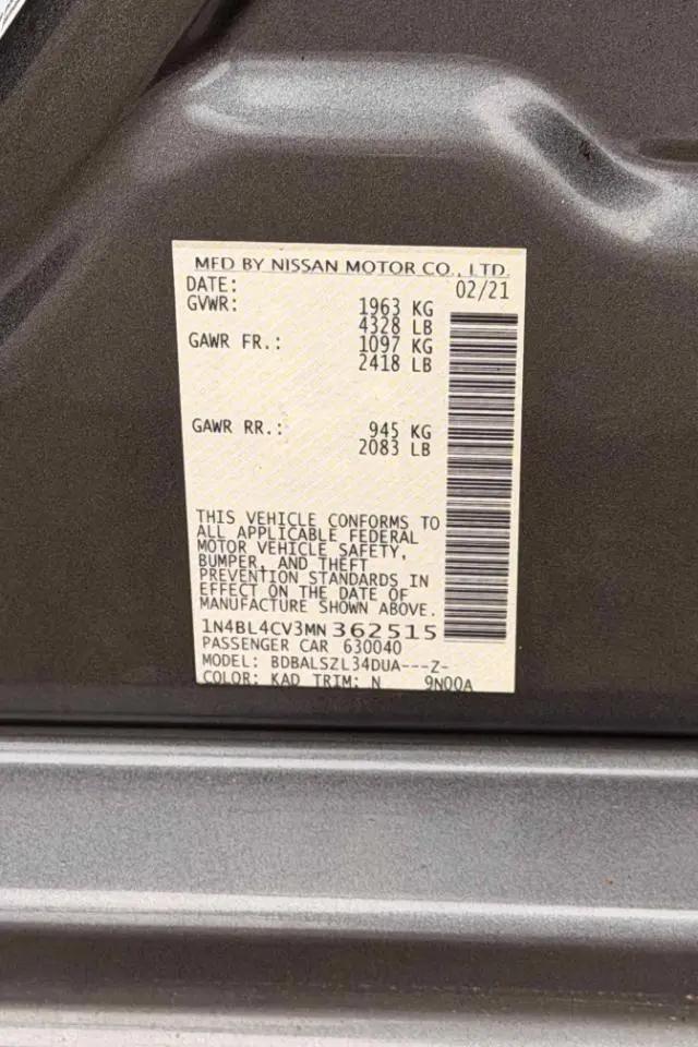 2021 Nissan Altima SR FWD