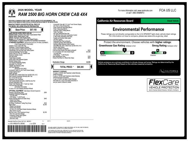 2026 Ram 2500 Big Horn Crew Cab 4x4 6'4" Box