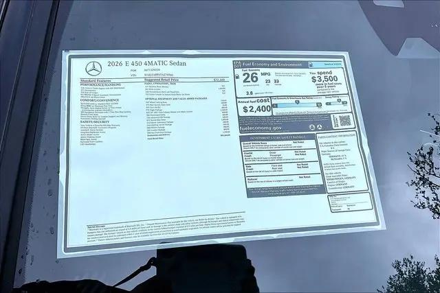 2026 Mercedes-Benz E 450 4MATIC