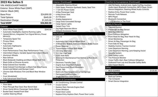 2023 Kia Seltos S for sale in Eau Claire, WI
