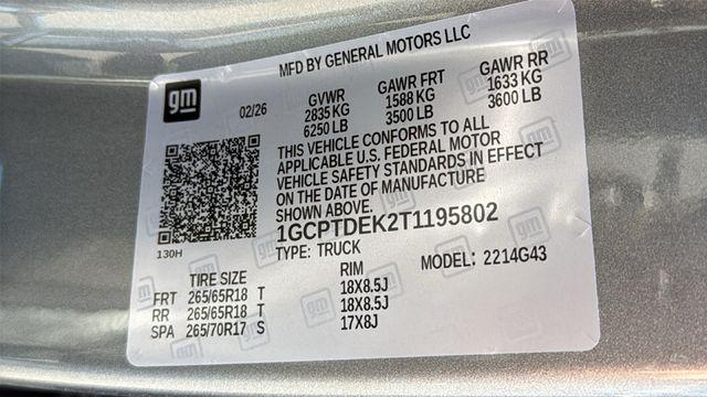 2026 Chevrolet Colorado Z71, 4WD