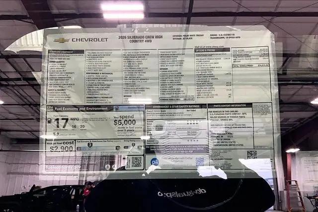 2026 Chevrolet Silverado 1500 4WD Crew Cab Short Bed High Country