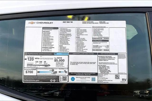 2027 Chevrolet Bolt RS FWD