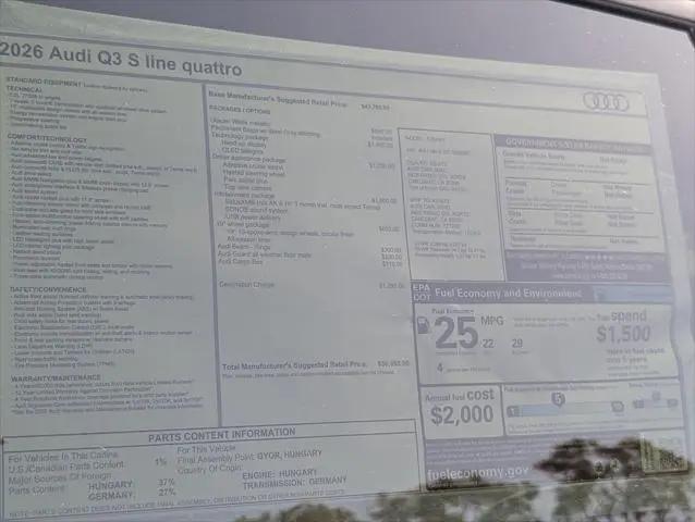 2026 Audi Q3 TFSI quattro S tronic