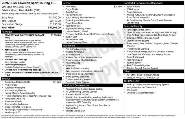 2026 Buick Envision Sport Touring AWD
