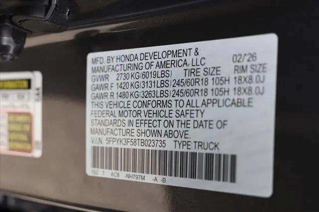 2026 Honda Ridgeline RTL