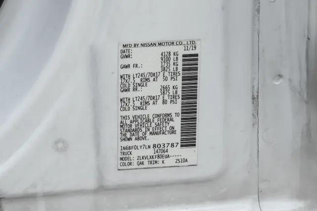 2020 Nissan 2500 SV High Roof V6