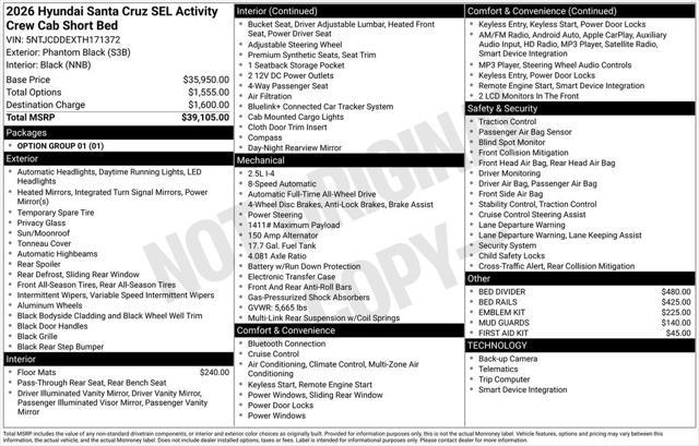 2026 Hyundai Santa Cruz SEL Activity