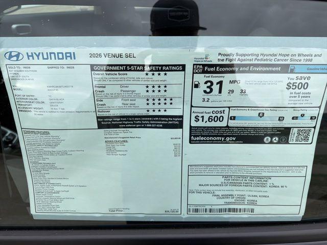 2026 Hyundai Venue SEL