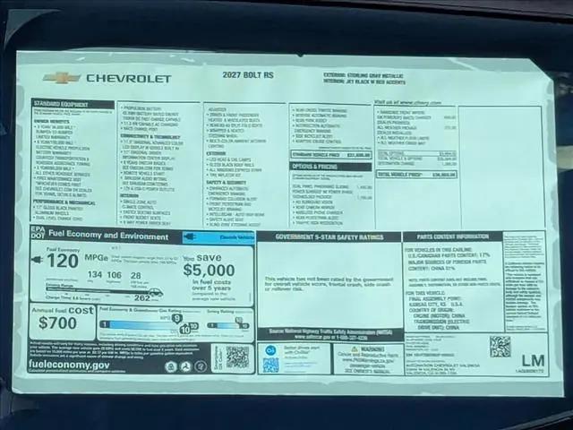 2027 Chevrolet Bolt RS FWD