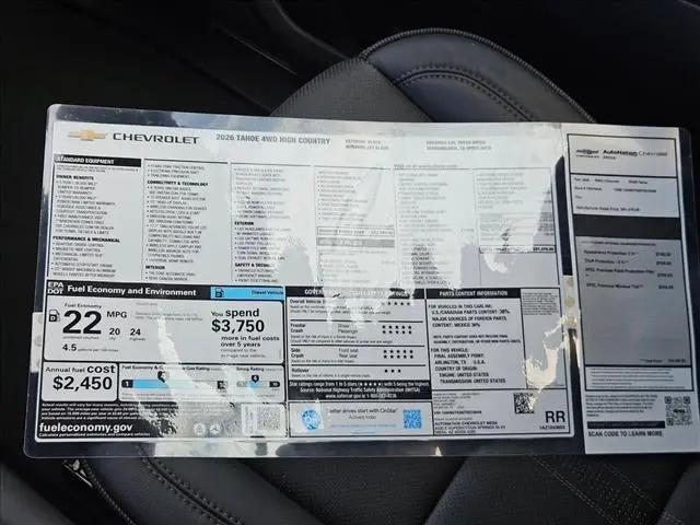 2026 Chevrolet Tahoe 4WD High Country