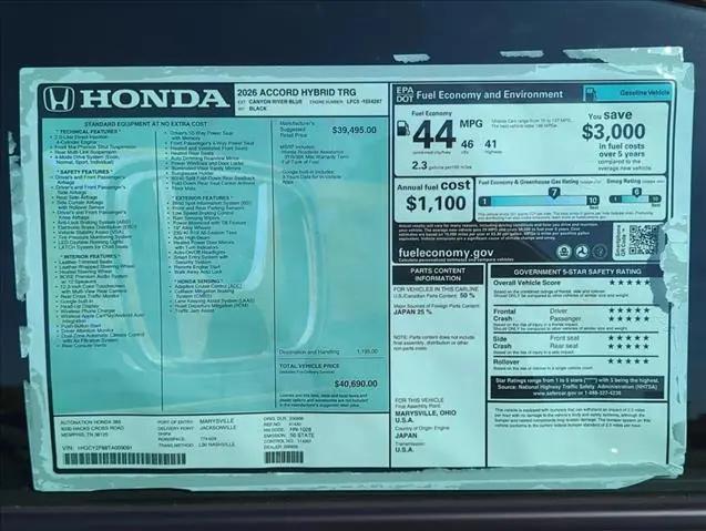2026 Honda Accord Sedan Touring