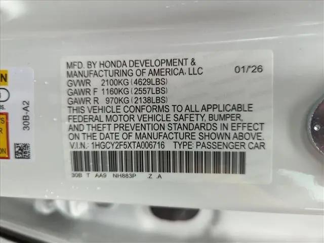 2026 Honda Accord Sedan Sport