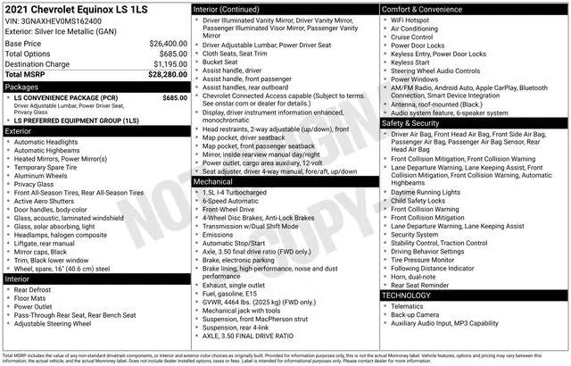 2021 Chevrolet Equinox FWD LS