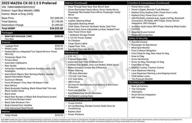 2025 Mazda CX-50 2.5 S Preferred Package
