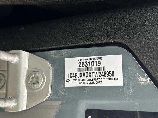 2026 Jeep Wrangler 2-Door Sport S 4x4