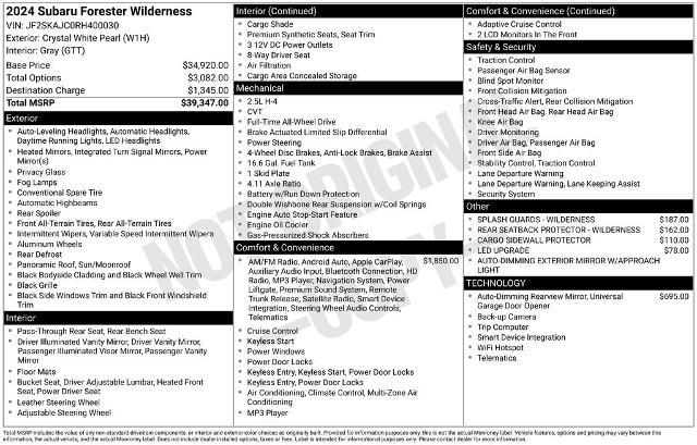 2024 Subaru Forester Wilderness