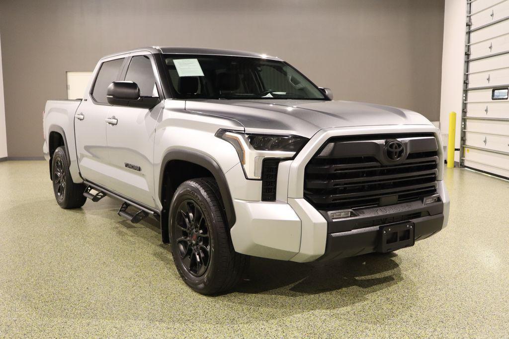 Silver 2024 Toyota Tundra SR5 CrewMax Cab 4WD Pickup Truck Four-Wheel Drive Automatic