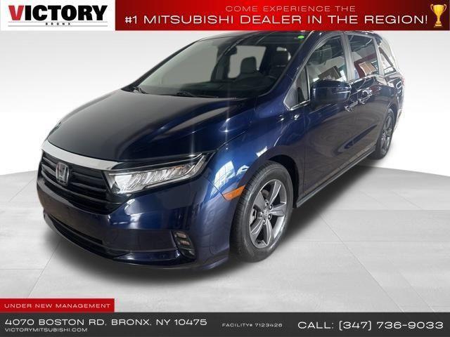 Black (Obsidian Blue Pearl) 2021 Honda Odyssey EX FWD Minivan Front-Wheel Drive Automatic