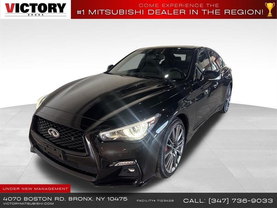 Midnight Black 2022 INFINITI Q50 Red Sport 400 AWD Sedan All-Wheel Drive Automatic