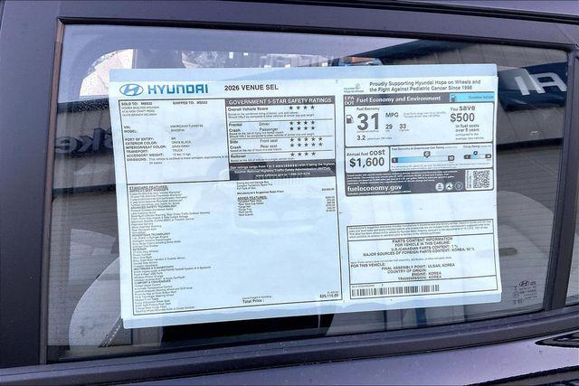 New 2026 Hyundai Venue SEL For Sale in Olive Branch, MS