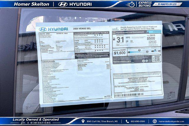 New 2026 Hyundai Venue SEL For Sale in Olive Branch, MS