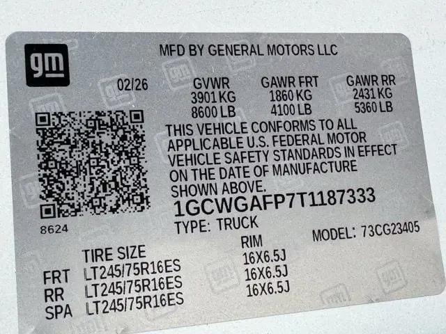 2026 Chevrolet Express Cargo Van 2500 Regular Wheelbase, WT, RWD